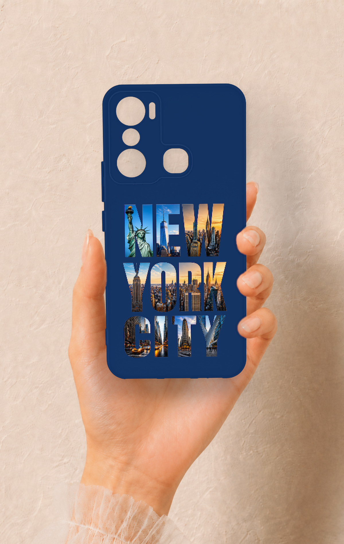 İnfinix Hot 20i Uyumlu New York City Desenli Silikon Kılıf