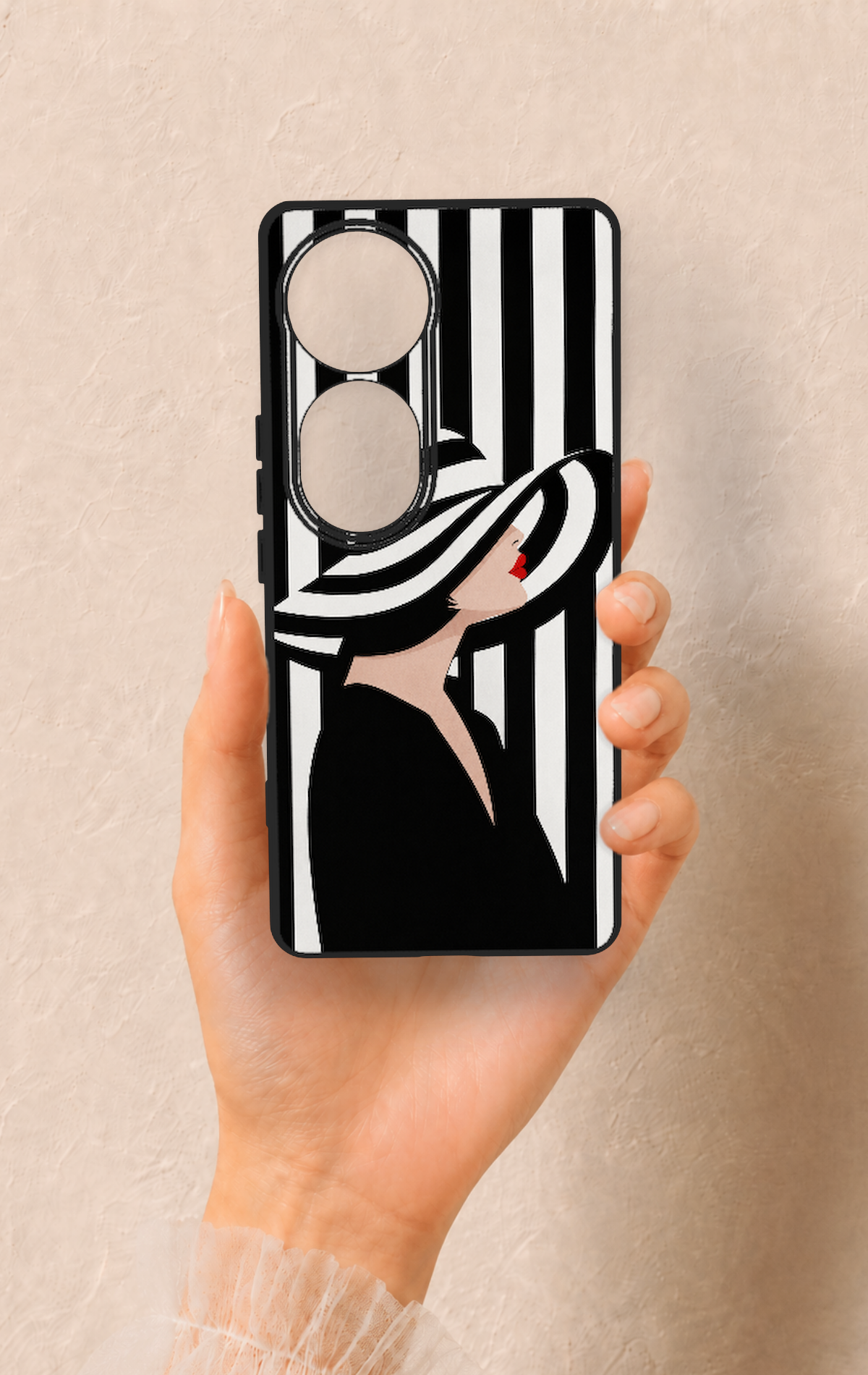 Vivo V40 Uyumlu Madam Marica Desenli Silikon Kılıf
