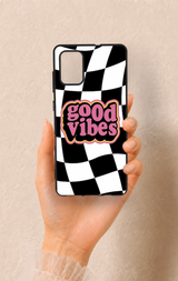 Samsung-A71 Uyumlu Black Good Vibes Desenli Silikon Kılıf