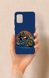 Samsung A31 Uyumlu Moto Rider Desenli Silikon Kılıf