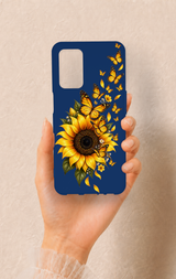 Oppo A55 Uyumlu Ayçiçeği Desenli Silikon Kılıf