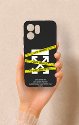 Oppo Reno 14F Uyumlu Off White Desenli Silikon Kılıf