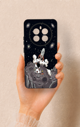 Realme 12 4G Uyumlu Uzay Astronot Desenli Silikon Kılıf