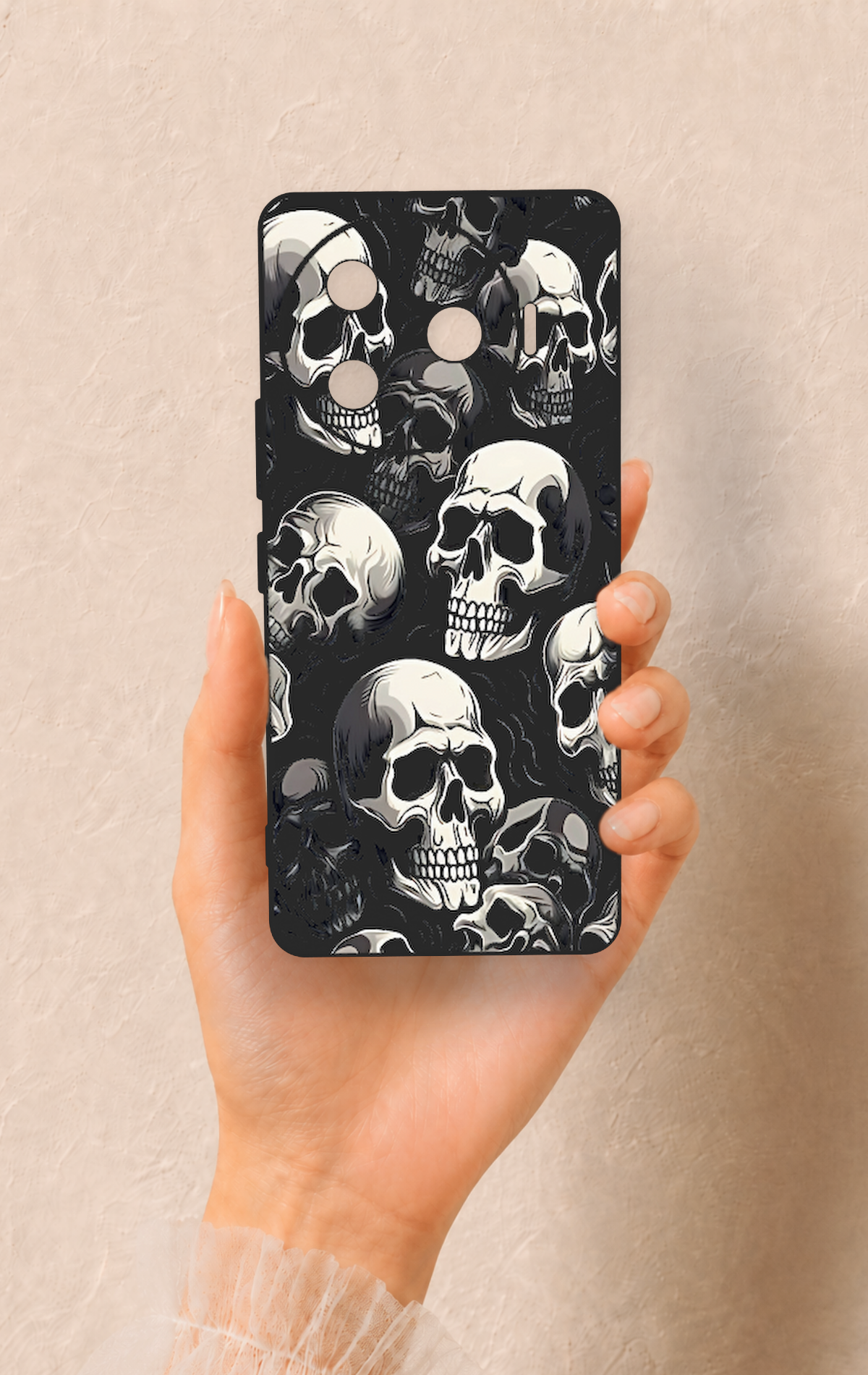 Tecno Camon 30 Pro 5G Uyumlu Kuru Kafa Desenli Silikon Kılıf
