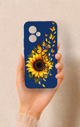 Honor 400 Uyumlu Ayçiçeği Desenli Silikon Kılıf
