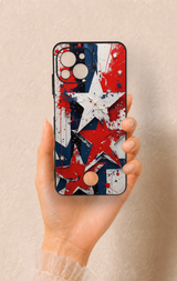 Reeder S23 Pro Max Uyumlu Star Flag Desenli Silikon Kılıf