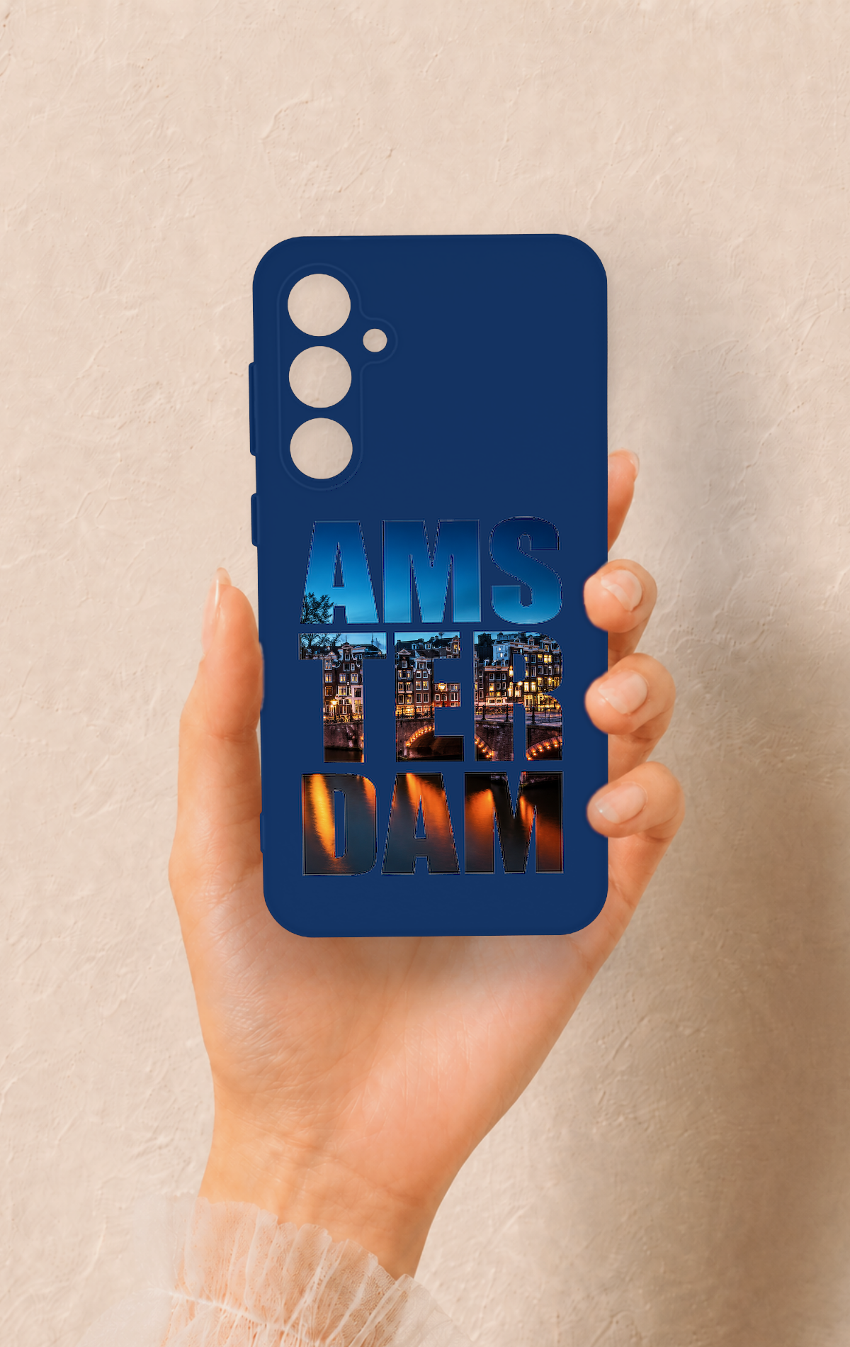Samsung S23Fe Uyumlu Amsterdam Desenli Silikon Kılıf