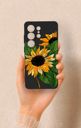 Samsung S26 Ultra Uyumlu Ay Çiçeği Desenli Silikon Kılıf