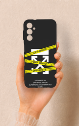 Samsung A14 Uyumlu Off White Desenli Silikon Kılıf
