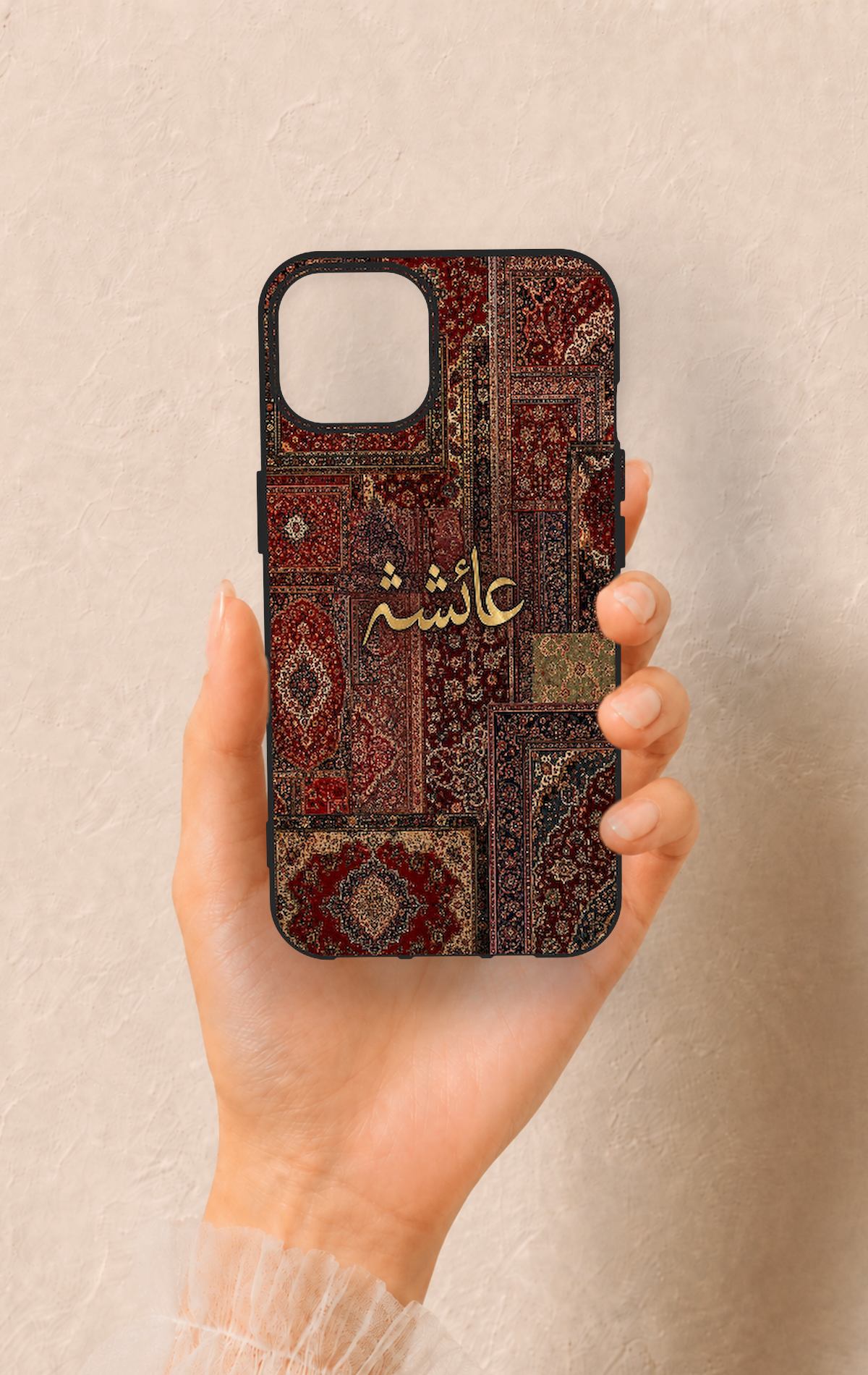 iPhone 13 Uyumlu Vintage Halı Desenli Silikon Kılıf