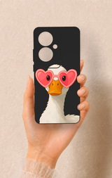 Oppo Reno 11F Uyumlu Aşık Ördek Desenli Silikon Kılıf