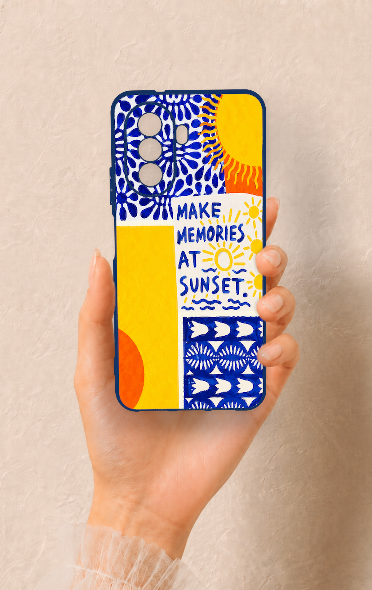 Huawei Nova Y70 Uyumlu Sunset Desenli Silikon Kılıf