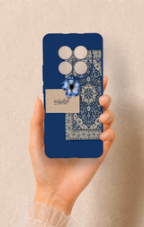 REDMİ NOTE 15 4G Uyumlu Mavi Etnik Halı Desenli Silikon Kılıf