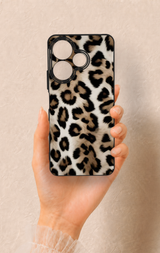 Redmi 13 4G Uyumlu Leopar Derisi Desenli Silikon Kılıf