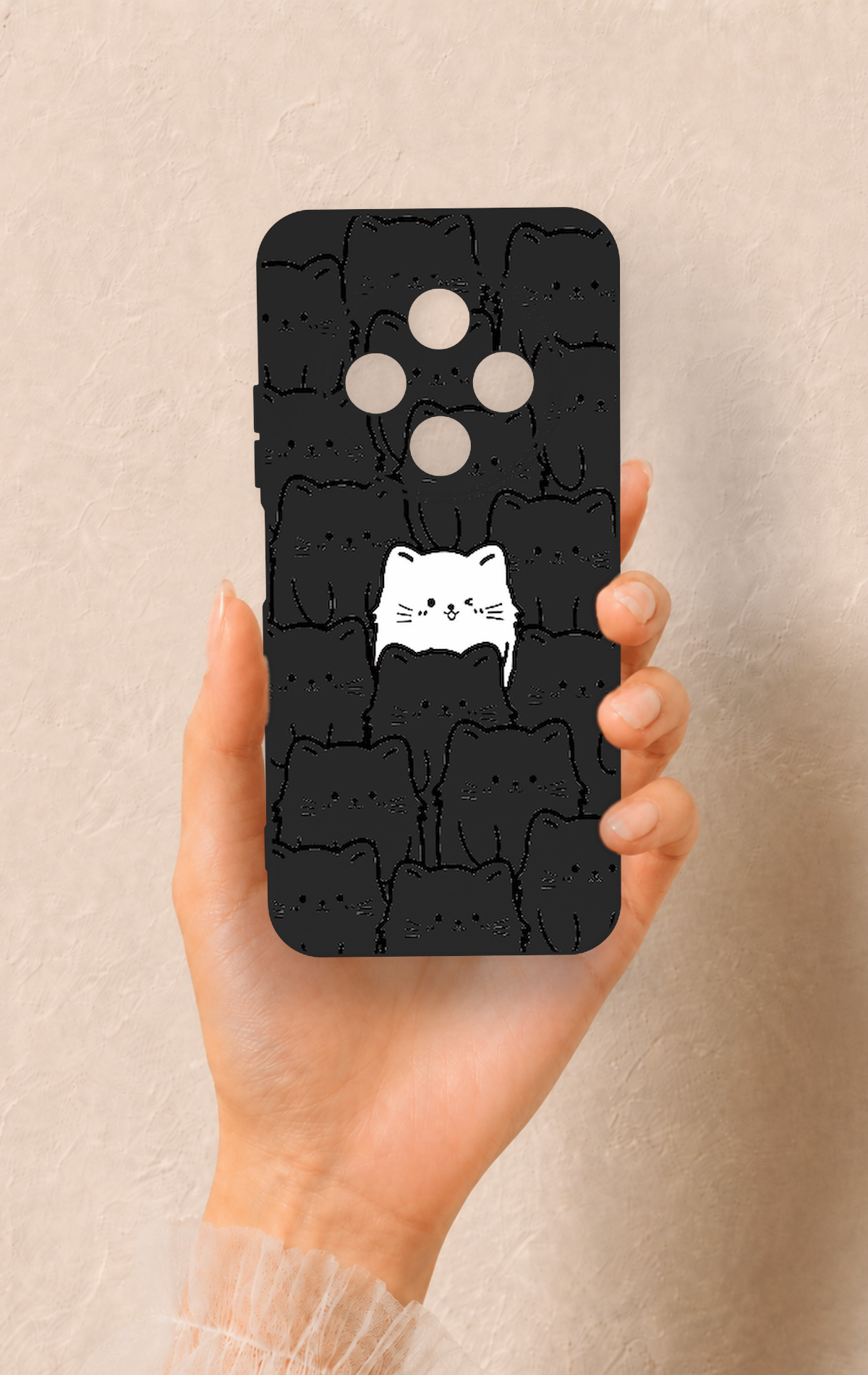 Tecno Spark 30C Uyumlu Many Cats Desenli Silikon Kılıf