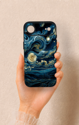 iPhone 17 Air Uyumlu Yıldızlı Gece Desenli Silikon Kılıf