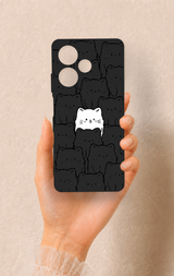 İnfinix Hot 30 Uyumlu Many Cats Desenli Silikon Kılıf