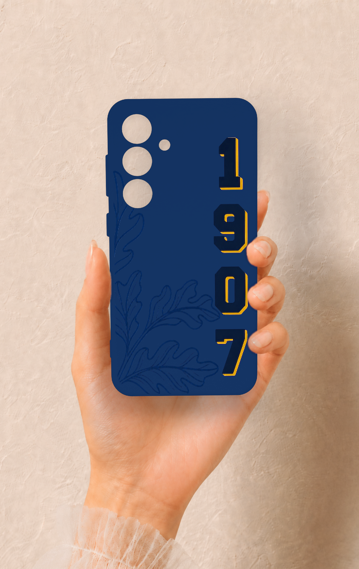 Samsung S24 Uyumlu 1907 Palamut Desenli Silikon Kılıf