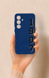 Samsung S24 Uyumlu 1907 Palamut Desenli Silikon Kılıf