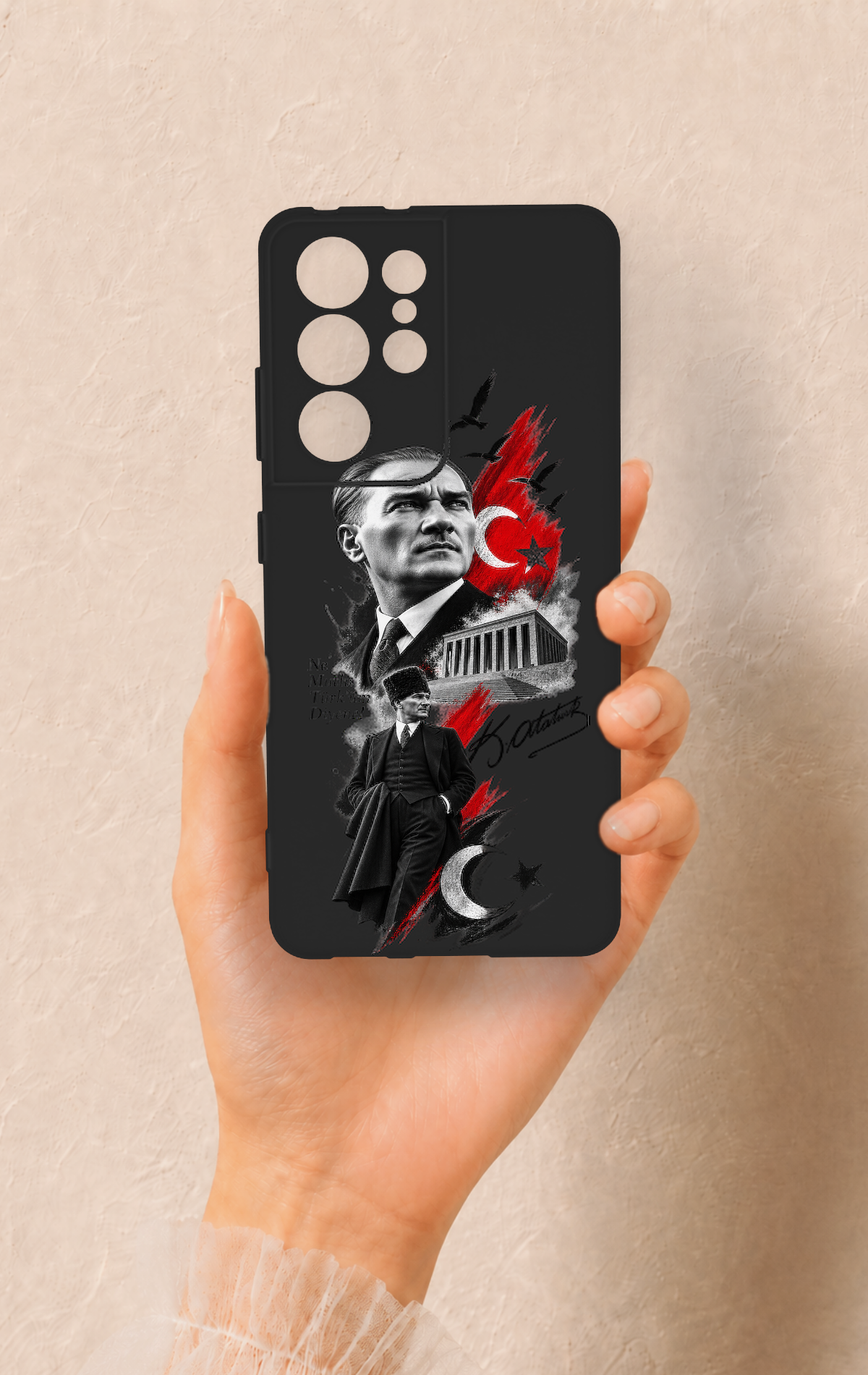 Samsung S21 Ultra Uyumlu Atatürk Anıtkabir Desenli Silikon Kılıf