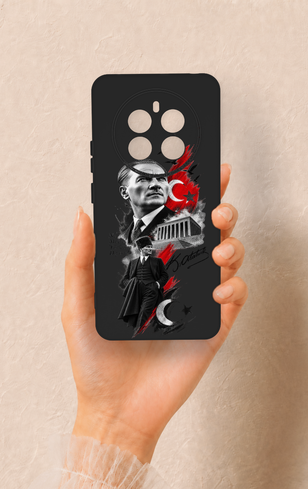 Realme 12 4G Uyumlu Atatürk Anıtkabir Desenli Silikon Kılıf