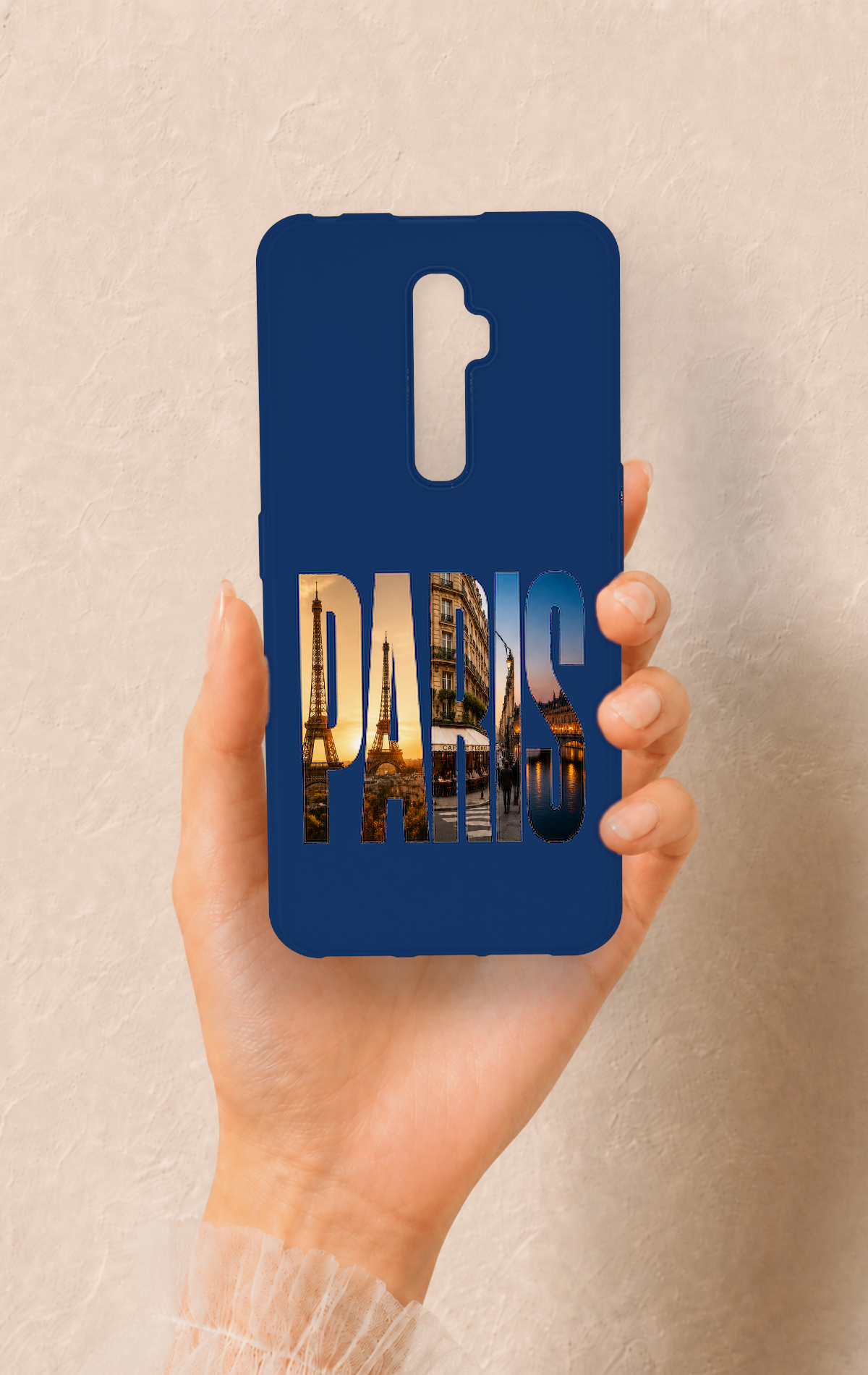 Oppo Reno 2Z Uyumlu Paris Desenli Silikon Kılıf
