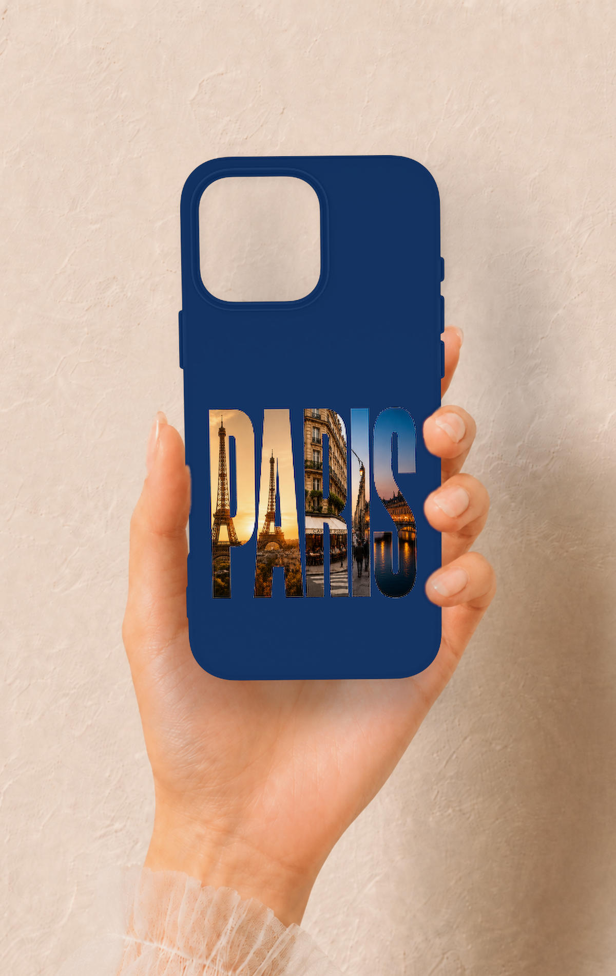 iPhone 16 Pro Max Uyumlu Paris Desenli Silikon Kılıf