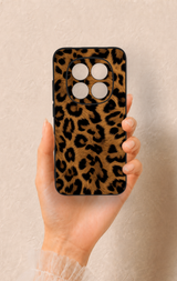 Redmi Note 15 Pro 5G Uyumlu Koyu Leopar Deri Desenli Silikon Kılıf
