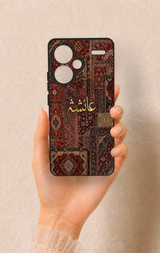 Redmi Note 13 Pro Plus Uyumlu Vintage Halı Desenli Silikon Kılıf