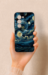 Redmi 15 5G Uyumlu Yıldızlı Gece Desenli Silikon Kılıf