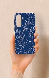 Samsung A57 Uyumlu İnce Yaprak Dalı Desenli Silikon Kılıf
