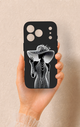 iPhone 17 Pro Uyumlu Lady Desenli Silikon Kılıf