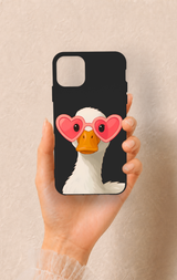 iPhone 11 Pro Max Uyumlu Aşık Ördek Desenli Silikon Kılıf