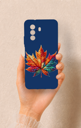 Huawei Nova Y70 Uyumlu Renkli Yaprak Desenli Silikon Kılıf
