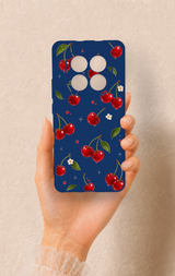 REDMİ NOTE 15 4G Uyumlu Kiraz Papatya Desenli Silikon Kılıf