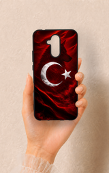 Huawei Mate 20 Lite Uyumlu Kurt Türk Bayrağı Desenli Silikon Kılıf