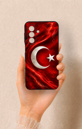 Samsung A17 Uyumlu Türk Bayrağı Desenli Silikon Kılıf