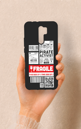 Redmi 9 Uyumlu Fragile Desenli Silikon Kılıf