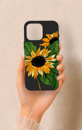 iPhone 16 Pro Max Uyumlu Ay Çiçeği Desenli Silikon Kılıf