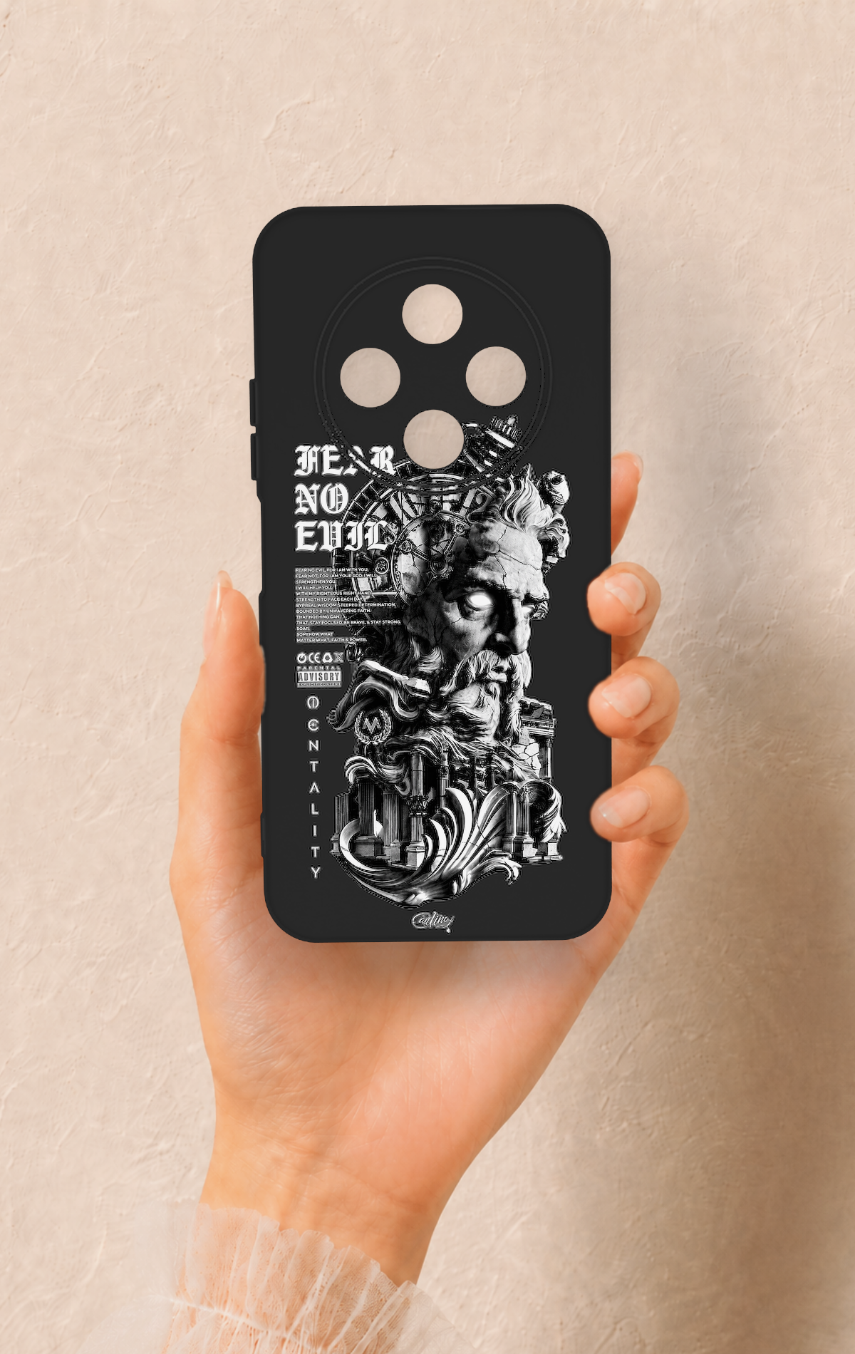 Tecno Spark 30C Uyumlu Fear No Evil Desenli Silikon Kılıf