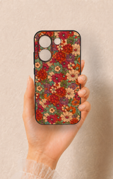 Poco X8 Pro Uyumlu Pastel Çiçek Bahçesi Desenli Silikon Kılıf