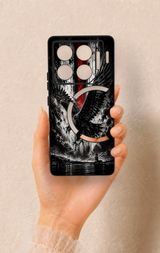 İnfinix Gt 20 Pro Uyumlu Kara Kartal Desenli Silikon Kılıf