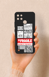 Realme C21Y Uyumlu Fragile Desenli Silikon Kılıf