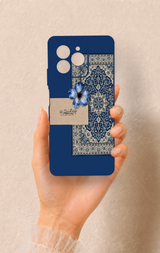 Omix X7 Uyumlu Mavi Etnik Halı Desenli Silikon Kılıf
