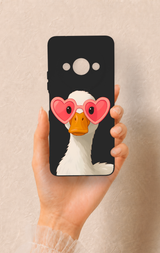 Redmi A3 Uyumlu Aşık Ördek Desenli Silikon Kılıf