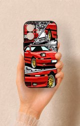 iPhone 17 Uyumlu Kırmızı Supra Desenli Silikon Kılıf