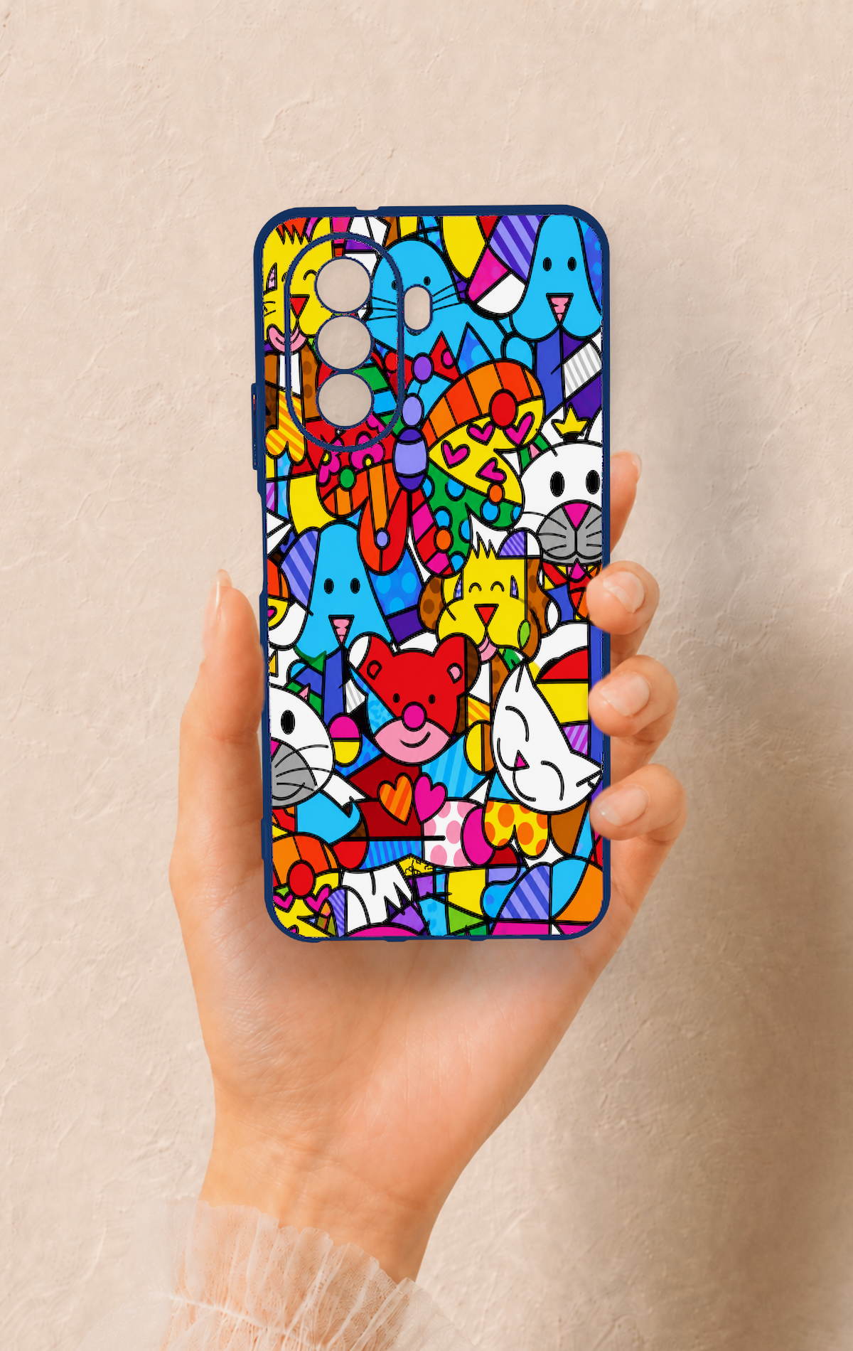 Huawei Nova Y70 Uyumlu Britto Garden Desenli Silikon Kılıf