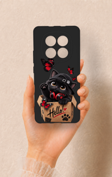 REDMİ NOTE 15 4G Uyumlu Hello Cat Desenli Silikon Kılıf