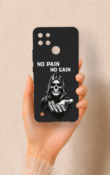 Realme C21Y Uyumlu No Pain No Gain Desenli Silikon Kılıf