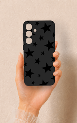 Samsung S25 Plus Uyumlu Siyah Star Desenli Silikon Kılıf